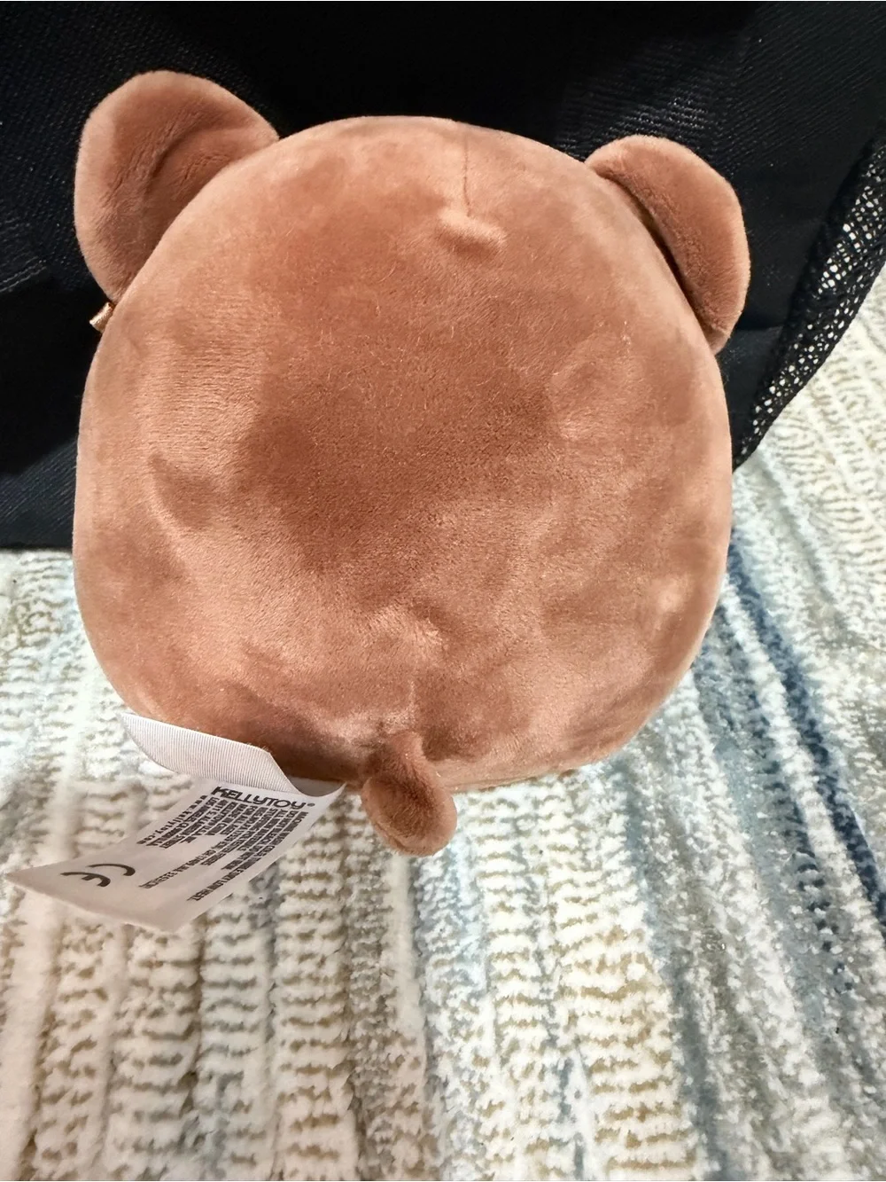 Squishmallows Brown Bear Mittens with Pink Cheeks